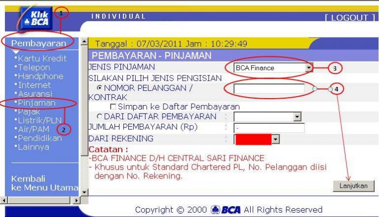 Cara Pembayaran Angsuran BCA Finance (Autodebet, ATM