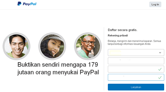 Daftar Akun Paypal