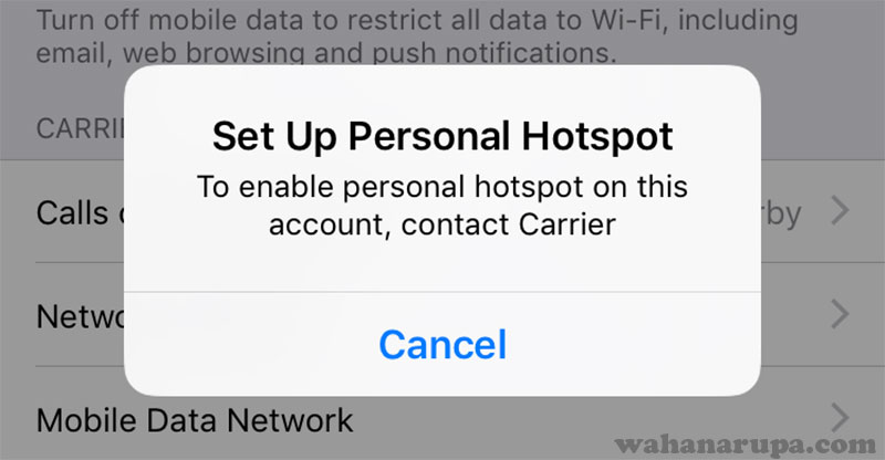 Mengatasi iPhone Set Up Personal HotSpot, Tidak Bisa untuk WiFi